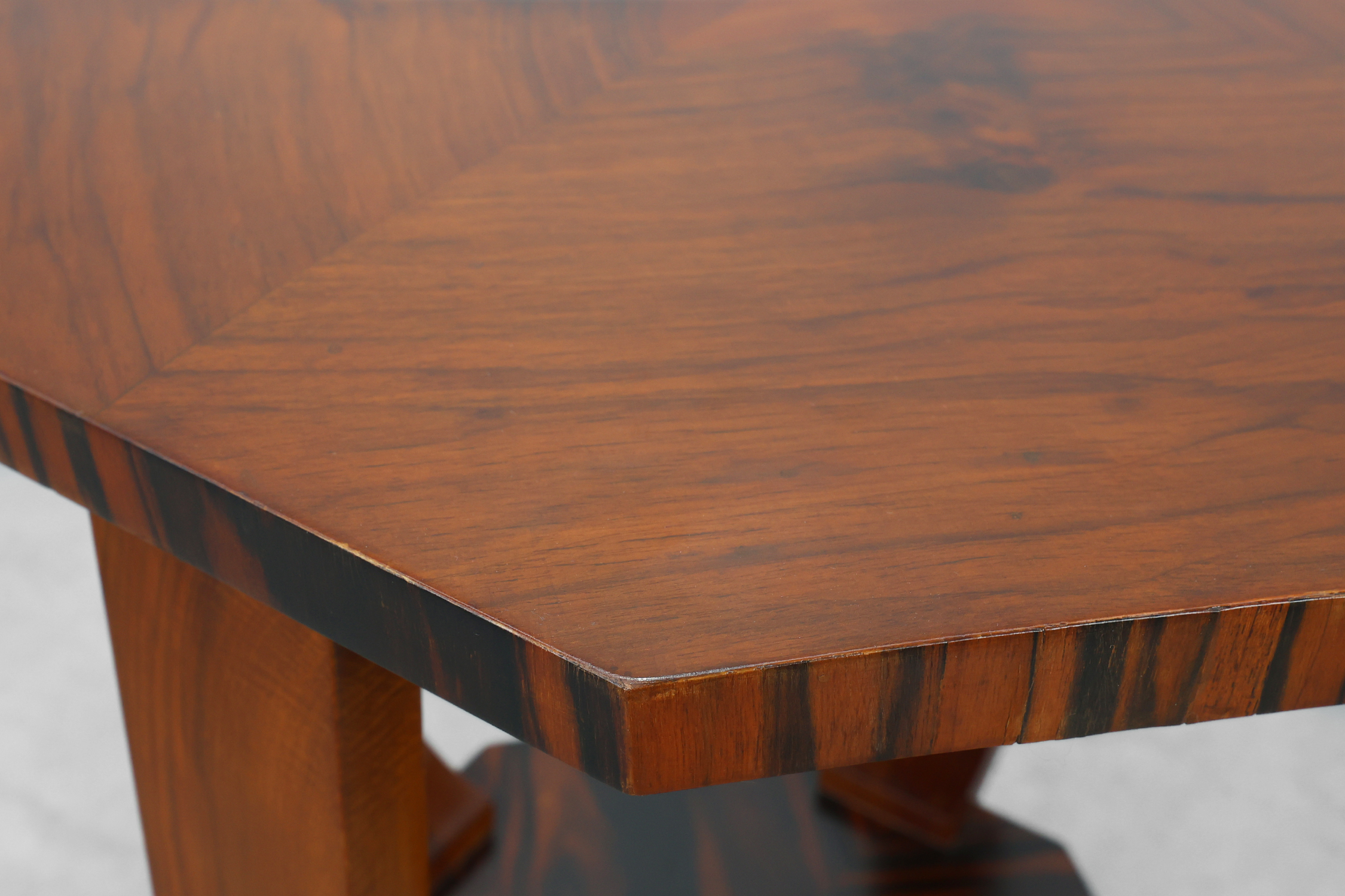 Octagonal Art Deco side or coffee table in wood, France 1920sthumbnail